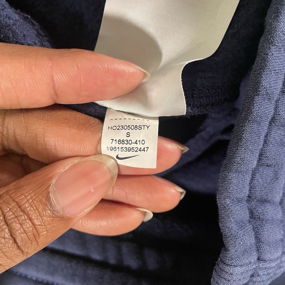 Nike Women’s Small Blue Fleece Jogger Sweatpants Swoosh Logo - Picture 7 of 10